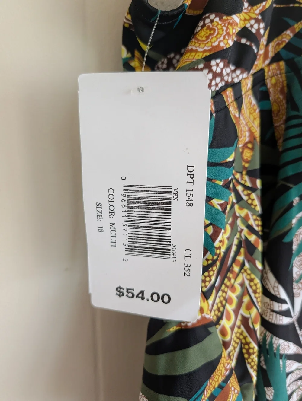 Penbrooke Fauna Print Tankini Swim Top - Picture 3 of 3